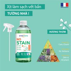 Xịt làm sạch vết bẩn cứng đầu Stanhome No Stain 500ml - Nhỏ nhanh, Hiệu quả cao, An toàn cho sức khỏe, Loại bỏ vết bẩn khó như keo, sáp, bụi.