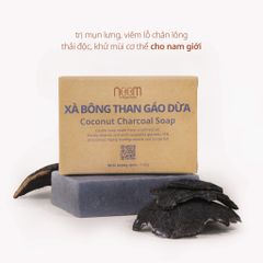 Xà Bông Than Gáo Dừa Noom 100g - Sản Phẩm Tự Nhiên Hỗ Trợ Mụn Lưng, Làm Sạch Da, Detox Thoáng Mát, Dành Cho Mọi Loại Da