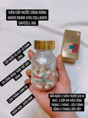 Viên uống cấp nước Daycell Inner Gram Vita Collagen giúp trắng da, cấp ẩm, phục hồi da, hỗ trợ làm đẹp cho phụ nữ - 60 viên