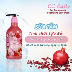 Sữa Tắm Trái Cây CC Daily Chiết Xuất Lựu Đỏ - Dưỡng Ẩm & Làm Sạch Sâu Cho Làn Da Rạng Rỡ, Không Kích Ứng 580g