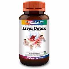 Viên Uống Giải Độc Gan Holistic Way Liver Detox 90 Viên - Hỗ Trợ Sức Khỏe Gan Và Tiêu Hóa, Hàng Chính Hãng