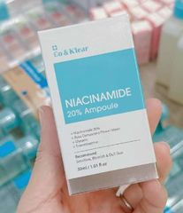 Serum Co&K’lear Niacinamide 20% Ampoule 30ml - Làm Sáng Da, Kiểm Soát Dầu và Se Khít Lỗ Chân Lông, Chống Lão Hóa Tốt Nhất