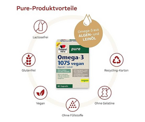 Viên uống Omega 3 1075 vegan DoppelHerz 80 viên của Đức 115619