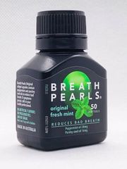 Viên uống thơm miệng Breath Pearls Original Fresh Mint 50 viên - Khử mùi hôi, duy trì hơi thở thơm mát, giải pháp tiện lợi từ Úc