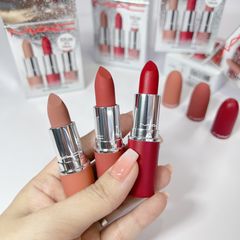 Set Son MAC Hail To The Chic Lipstick Trio - Bộ 3 Thỏi Son Chất Lì Ruby Woo, Stay Curious, Teddy 2.0 Hạn Chế