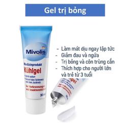 Gel Hỗ Trợ Làm Dịu Da Bỏng Nắng, Côn Trùng Cắn Mivolis Kuhlgel 30ml - Giảm Đau và Ngứa, An Toàn cho Trẻ Em Từ 3 Tuổi