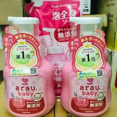 Sữa Tắm Gội Arau Baby 400ml - Chiết Xuất Thảo Mộc Tự Nhiên Nhẹ Nhàng, Dưỡng Da Mịn Màng Cho Trẻ Em Nhật Bản