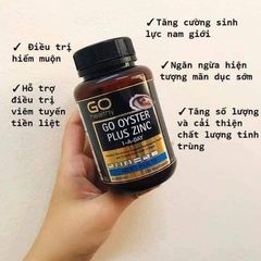Tinh Chất Hàu Go Oyster Plus Zinc Go Healthy 120 Viên Úc