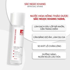 Nước Hoa Hồng Sắc Ngọc Khang 145ml - Dưỡng Ẩm Sáng Da, Giảm Nám, Phù Hợp Với Mọi Loại Da