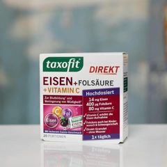 Bột Sắt Tự Tan Taxofit Eisen + Vitamin C - 20 Gói Giúp Bổ Máu và Tăng Cường Sức Đề Kháng - Hàng Đức Chính Hãng