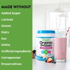 Bột Protein Hữu Cơ Orgain Organic Protein Vani 1.2kg - Thực Phẩm Bổ Sung Dinh Dưỡng Cho Người Tập Gym và Ăn Chay