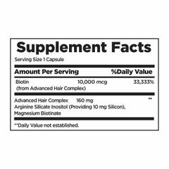 Viên Uống Hỗ Trợ Mọc Tóc Nature's Bounty - Biotin, Silicon, Arginine Tăng Cường Tóc Dày và Đầy Đặn Cho Nam Nữ