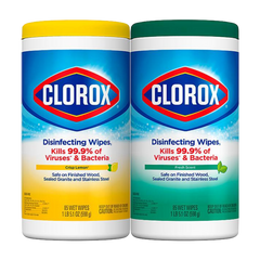 Khăn ướt diệt khuẩn Clorox Disinfecting Wipes 85 miếng, Khử trùng an toàn, Diệt 99.9% vi khuẩn, Mùi hương chanh tươi mát
