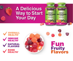 Kẹo dẻo vitamin tổng hợp Kirkland Adult Multivitamin Gummies 160 viên