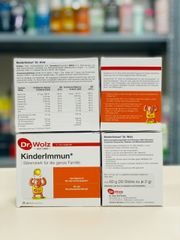 Men Vi Sinh Tăng Đề Kháng KinderImmun Dr. Wolz 30 Gói x 2g - Hỗ Trợ Miễn Dịch Cho Trẻ Em và Phụ Nữ Mang Thai, Tăng Cường Phát Triển Xương