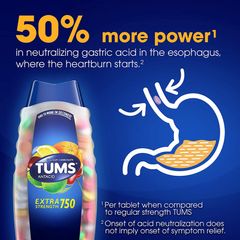 Viên nhai hỗ trơ dạ dày TUMS Extra Strength 750mg 100 viên, Mỹ