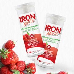 Viên ngậm bổ sung sắt Iron Melts Chewable vị dâu 50 viên 117415