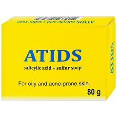 Xà phòng ATIDS 80g - Giảm mụn lưng, ngứa da với 2% Salicylic Acid và Sulfur - Sản phẩm chăm sóc da dầu, mụn hiệu quả từ Hàn Quốc