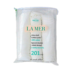 Bông Tẩy Trang Hữu Cơ Lamer 201 Miếng - 100% Cotton Siêu Mềm, Thân Thiện Với Da, Phù Hợp Mọi Loại Da, Giúp Giảm Mụn Đầu Đen