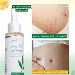Dầu Dưỡng Da Giảm Rạn Mờ Sẹo Thấm Nhanh GUO Body Light Oil Formula (50ml/150ml)
