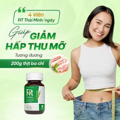 FIT Thái Minh - Hỗ trợ giảm béo và tích tụ mỡ thừa - Lọ 120 viên