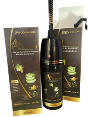 Dầu Gội Phủ Bạc Akina Nhật Bản 200ML - Nhuộm Đen Tóc Tự Nhiên, Kèm Lược Tiện Lợi, Hỗ Trợ Phục Hồi Tóc Hư Tổn