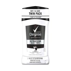 Lăn Khử Mùi Nam Degree Men Black & White UltraClear 76g - Khử Mùi Hôi, Lưu Hương 48 Giờ, Tự Tin Quyến Rũ