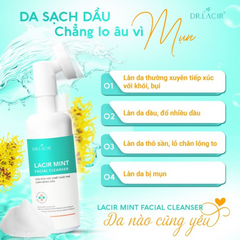 Sữa Rửa Mặt Chiết Xuất Phỉ Lacir Mint - Giảm Bóng Dầu, Làm Sạch Da Nhờn, Giúp Da Tươi Sáng Mềm Mại