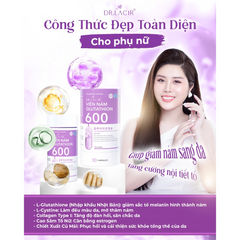 Viên Nám Glutathion 600 Tím Dr. Lacir Hộp 30 viên