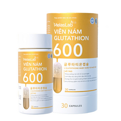 Viên uống trị nám Glutathione 600 Melaslab - Hỗ trợ trắng da, cải thiện sắc tố, hộp 30 viên nhập khẩu Nhật Bản