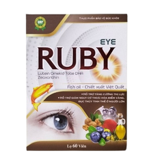 Viên Uống Eye Ruby - Hỗ Trợ Bổ Mắt, Cải Thiện Thị Lực, Tăng Cường Chỉ Số Thị Giác, Giảm Nguy Cơ Thoái Hóa Điểm Vàng