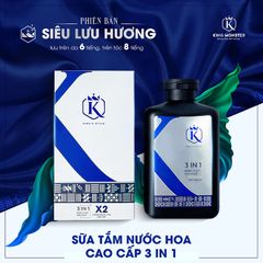 King Monster Sữa Tắm Gội Hương Nước Hoa Nam Tính 350ml - Dưỡng Da, Giảm Gàu, Lưu Hương 8 Giờ, Chăm Sóc Tóc Mềm Mượt