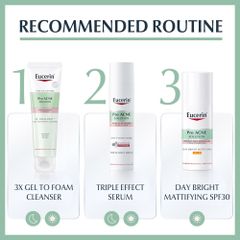 Sữa Rửa Mặt Eucerin Pro Acne Solution 3X Gel Foam - Giảm Mụn, Làm Sạch Sâu, Phù Hợp Cho Da Mụn Viêm, Chăm Sóc Da Mặt