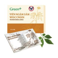 Viên Ngậm Sâm Wisconsin - Giảm Ho, Tăng Sự Tỉnh Táo - Hỗ Trợ Miễn Dịch, Hộp 12 Viên, Dược Thảo Tự Nhiên