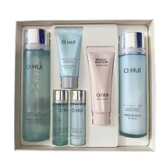 Bộ Dưỡng Da Kiềm Dầu Ohui Aqua Miracle 6pcs - Cấp Nước, Kiểm Soát Nhờn, Giảm Mụn Cho Da Khỏe Mạnh, Tươi Sáng