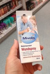 Xịt Khử Trùng Vết Thương Mivolis Wundspray 50ml - Chăm Sóc Vết Thương An Toàn, Giảm Đau, Ngăn Ngừa Nhiễm Trùng, Dễ Dàng Mang Theo