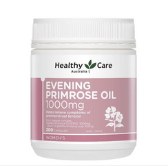 Tinh Dầu Hoa Anh Thảo Evening Primrose Oil 1000mg Healthy Care - Hỗ Trợ Cân Bằng Nội Tiết Tố, Làm Đẹp Da, Móng, Tóc, 200 Viên Úc