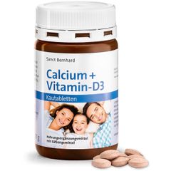 Viên ngậm Sanct Bernhard Calcium Vitamin D3 vị Socola 150v Đức