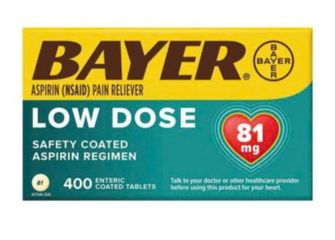 Viên uống hỗ trợ sức khỏe tim mạch Bayer Low Dose Aspirin 81mg - Hộp 400 viên Mỹ, phòng ngừa đột quỵ, tim mạch hiệu quả