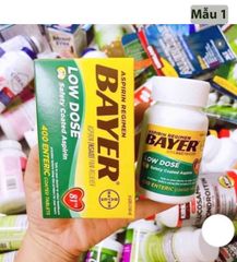 Viên uống hỗ trợ sức khỏe tim mạch Bayer Low Dose Aspirin 81mg - Hộp 400 viên Mỹ, phòng ngừa đột quỵ, tim mạch hiệu quả