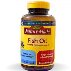 Viên dầu cá Omega-3 Fish Oil Nature Made Của Mỹ