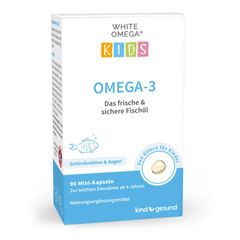 Dầu Cá Omega-3 White Omega Kids 90 Viên - Thực Phẩm Chức Năng Bổ Sung DHA EPA Giúp Phát Triển Não Và Thị Giác Trẻ Em