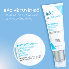 Kem chống nắng MD COSMEDI Nâng Tone và Kiềm Dầu SPF 50+ 70ml - Bảo Vệ Da Chống Tia UVA/UVB, Phù Hợp Mọi Loại Da
