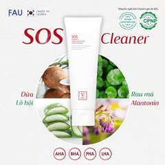 Sữa Rửa Mặt Cho Da Nhạy Cảm FAU Skin Solution SOS Cleanser 120ml - Giảm Mụn Hiệu Quả, Dưỡng Ẩm và Làm Dịu Da