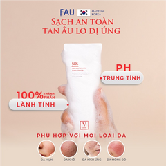 Sữa Rửa Mặt Cho Da Nhạy Cảm FAU Skin Solution SOS Cleanser 120ml - Giảm Mụn Hiệu Quả, Dưỡng Ẩm và Làm Dịu Da