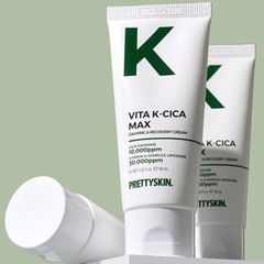 Kem dưỡng ẩm Pretty Skin Vita K-Cica Max 60ml - Làm dịu và phục hồi da nhạy cảm, chống viêm và ngừa mụn