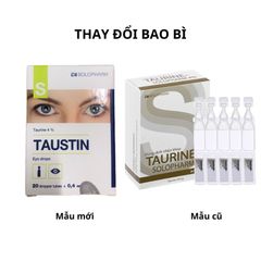 Dung dịch nhỏ mắt Taurine Solopharm 4% - Hộp 20 ống hỗ trợ và bảo vệ mắt, giảm mệt mỏi cho người sử dụng