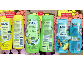 Sữa tắm Isana hương hoa trái cây nội địa Đức, 300ml, 9 hương thơm