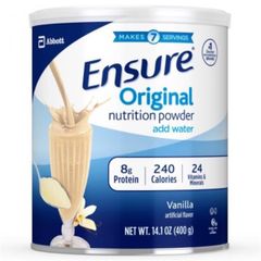 Sữa Bột Ensure Powder 397g - Thực phẩm dinh dưỡng bổ sung cho người già, trẻ em kén ăn, hỗ trợ tăng cường sức khỏe, hương vị vani thơm ngon
