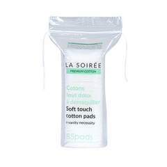 Bông Tẩy Trang La Soirée La Claire - Miếng Vuông Mềm Mịn 100% Cotton Cho Da Nhạy Cảm, Lớp Trang Điểm Sạch Sẽ